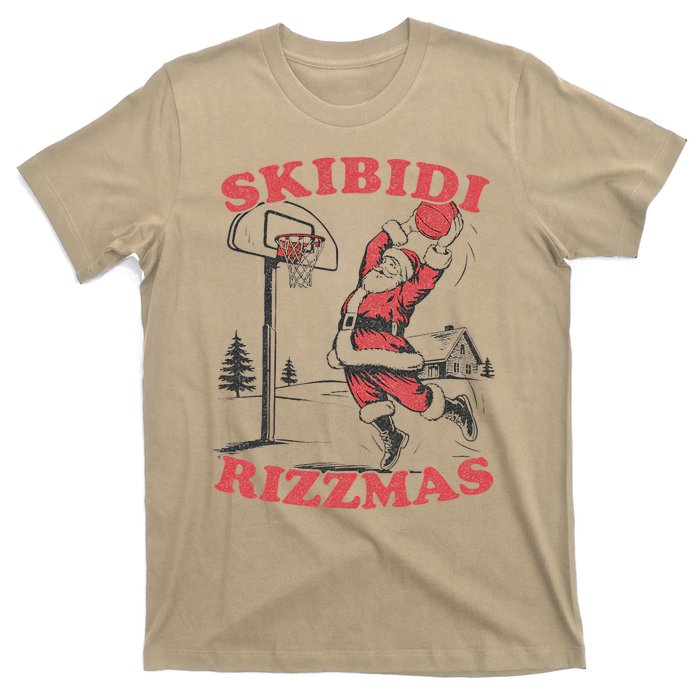 Skibid.I Rizzmas Christmas Rizz Santa Claus Basketball T-Shirt