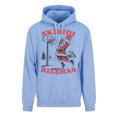 Skibid.I Rizzmas Christmas Rizz Santa Claus Basketball Unisex Surf Hoodie