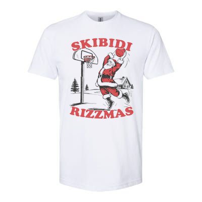 Skibid.I Rizzmas Christmas Rizz Santa Claus Basketball Softstyle CVC T-Shirt