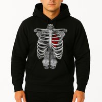 Skeleton Rib Cage Full Of Beer Funny Halloween Costume Hoodie