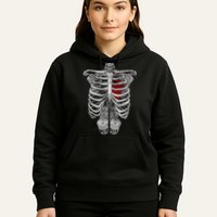 Skeleton Rib Cage Full Of Beer Funny Halloween Costume Hoodie