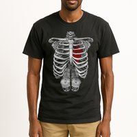 Skeleton Rib Cage Full Of Beer Funny Halloween Costume Tall T-Shirt