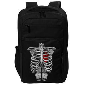 Skeleton Rib Cage Full Of Beer Funny Halloween Costume Impact Tech Backpack