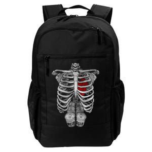 Skeleton Rib Cage Full Of Beer Funny Halloween Costume Daily Commute Backpack