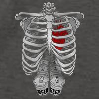 Skeleton Rib Cage Full Of Beer Funny Halloween Costume Vector Backpack