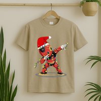 Santa Robotic Christmas Lights Robot Dabbing Christmas Tree T-Shirt