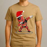 Santa Robotic Christmas Lights Robot Dabbing Christmas Tree T-Shirt