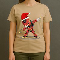 Santa Robotic Christmas Lights Robot Dabbing Christmas Tree T-Shirt