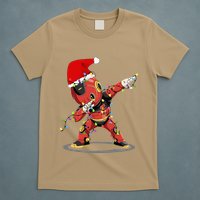 Santa Robotic Christmas Lights Robot Dabbing Christmas Tree T-Shirt