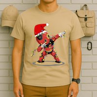 Santa Robotic Christmas Lights Robot Dabbing Christmas Tree T-Shirt