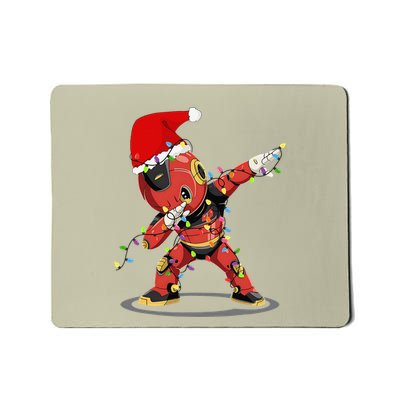 Santa Robotic Christmas Lights Robot Dabbing Christmas Tree Mousepad