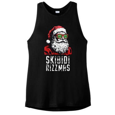 Skibid.I Rizzmas Christmas Rizz Santa Claus Charisma Cool Ladies PosiCharge Tri-Blend Wicking Tank