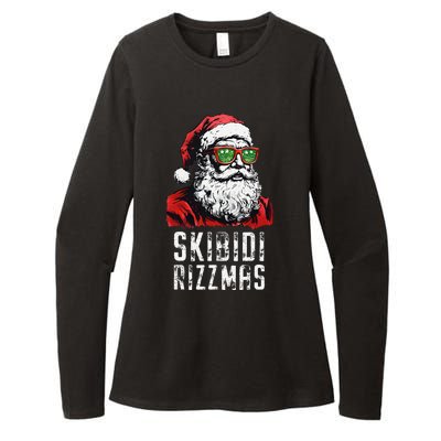 Skibid.I Rizzmas Christmas Rizz Santa Claus Charisma Cool Womens CVC Long Sleeve Shirt