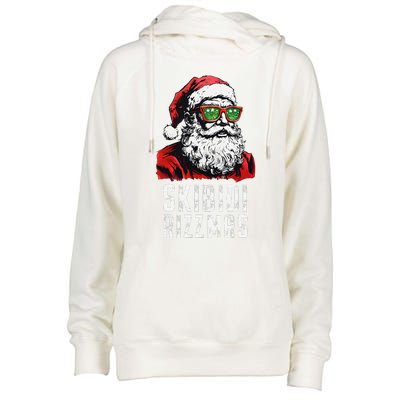 Skibid.I Rizzmas Christmas Rizz Santa Claus Charisma Cool Womens Funnel Neck Pullover Hood