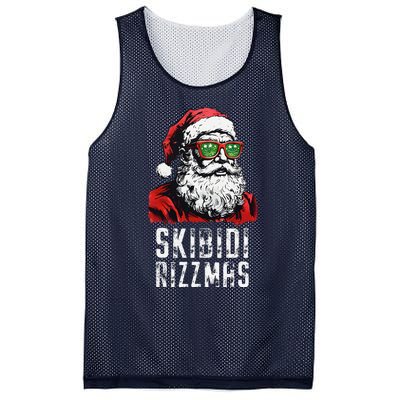 Skibid.I Rizzmas Christmas Rizz Santa Claus Charisma Cool Mesh Reversible Basketball Jersey Tank