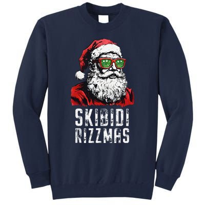 Skibid.I Rizzmas Christmas Rizz Santa Claus Charisma Cool Tall Sweatshirt