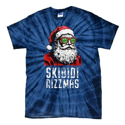 Skibid.I Rizzmas Christmas Rizz Santa Claus Charisma Cool Tie-Dye T-Shirt