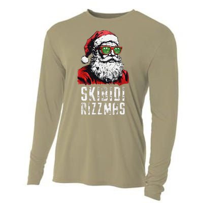 Skibid.I Rizzmas Christmas Rizz Santa Claus Charisma Cool Cooling Performance Long Sleeve Crew