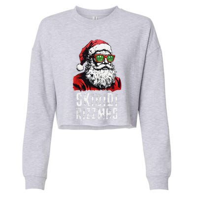 Skibid.I Rizzmas Christmas Rizz Santa Claus Charisma Cool Cropped Pullover Crew