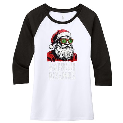 Skibid.I Rizzmas Christmas Rizz Santa Claus Charisma Cool Women's Tri-Blend 3/4-Sleeve Raglan Shirt