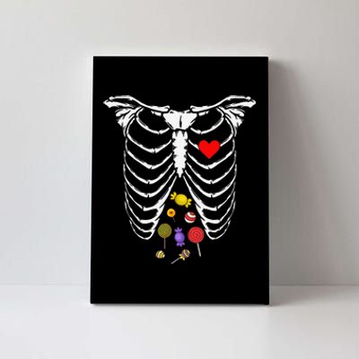 Skeleton Rib Cage Xray Candy Halloween Canvas