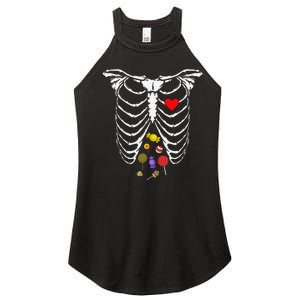 Skeleton Rib Cage Xray Candy Halloween Women's Perfect Tri Rocker Tank