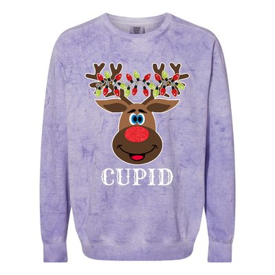 Santa Reindeer Cupid Xmas Group Costume Colorblast Crewneck Sweatshirt