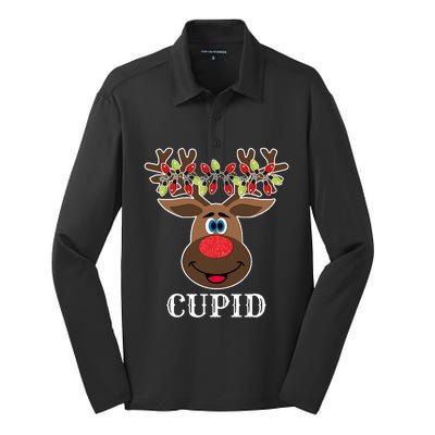 Santa Reindeer Cupid Xmas Group Costume Silk Touch Performance Long Sleeve Polo