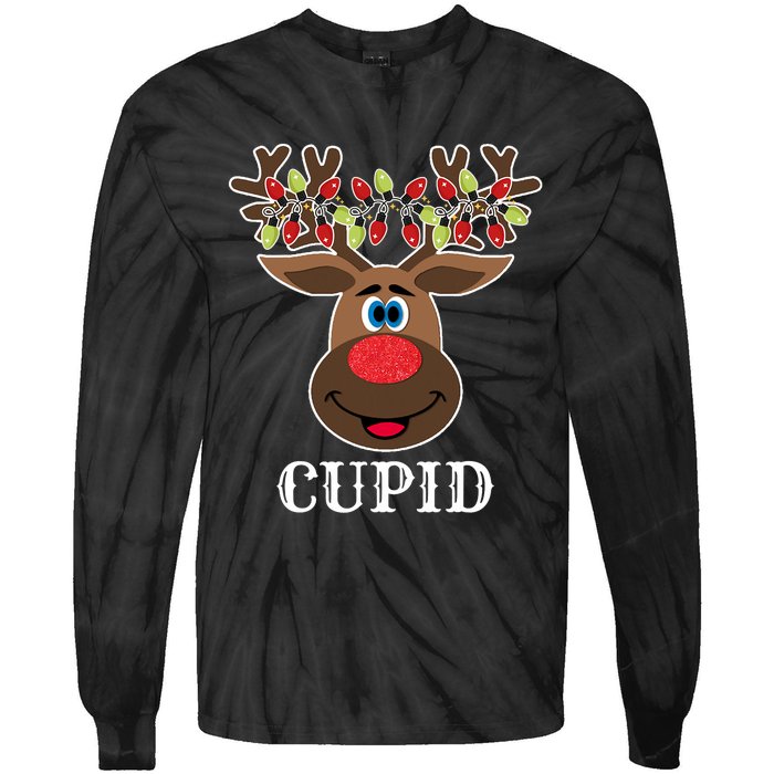 Santa Reindeer Cupid Xmas Group Costume Tie-Dye Long Sleeve Shirt