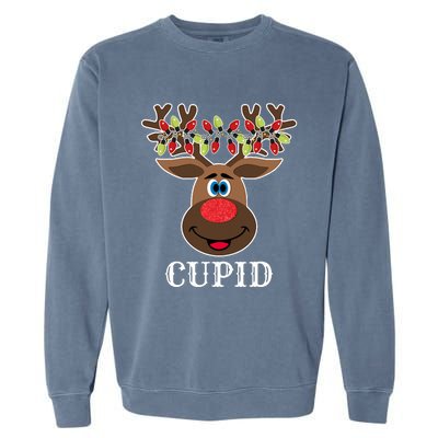 Santa Reindeer Cupid Xmas Group Costume Garment-Dyed Sweatshirt