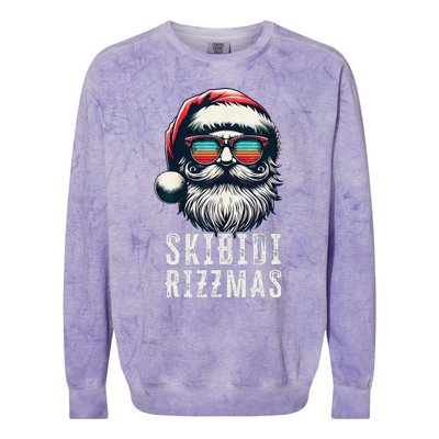 Skibid.I Rizzmas Christmas Rizz Santa Claus Charisma Cool Colorblast Crewneck Sweatshirt