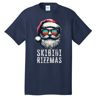 Skibid.I Rizzmas Christmas Rizz Santa Claus Charisma Cool Tall T-Shirt