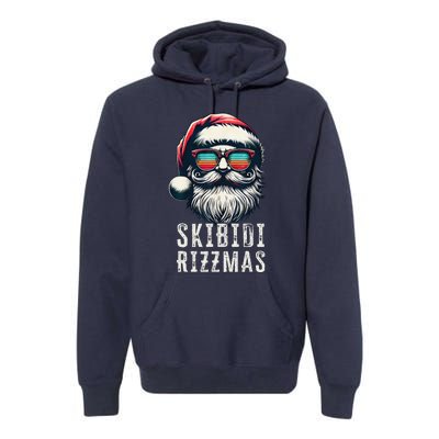 Skibid.I Rizzmas Christmas Rizz Santa Claus Charisma Cool Premium Hoodie