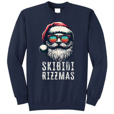 Skibid.I Rizzmas Christmas Rizz Santa Claus Charisma Cool Tall Sweatshirt