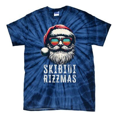 Skibid.I Rizzmas Christmas Rizz Santa Claus Charisma Cool Tie-Dye T-Shirt