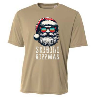 Skibid.I Rizzmas Christmas Rizz Santa Claus Charisma Cool Cooling Performance Crew T-Shirt