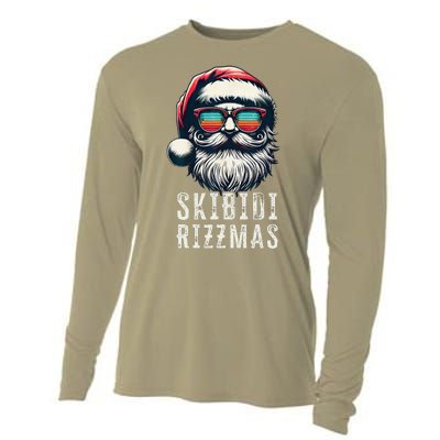 Skibid.I Rizzmas Christmas Rizz Santa Claus Charisma Cool Cooling Performance Long Sleeve Crew