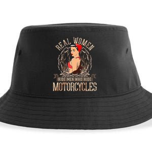 Sexy Real Chick Ride Motorcycles Gift Biker Babe Chick Sustainable Bucket Hat