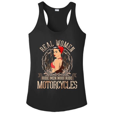 Sexy Real Chick Ride Motorcycles Gift Biker Babe Chick Ladies PosiCharge Competitor Racerback Tank