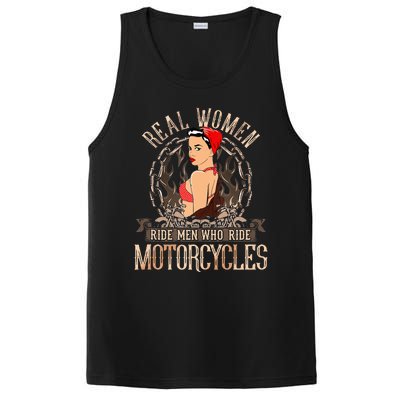 Sexy Real Chick Ride Motorcycles Gift Biker Babe Chick PosiCharge Competitor Tank