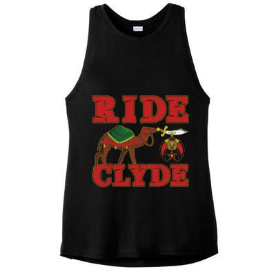 Shriner Ride Clyde Nobles Mystic Aaonms Mason Parents' Day Ladies PosiCharge Tri-Blend Wicking Tank