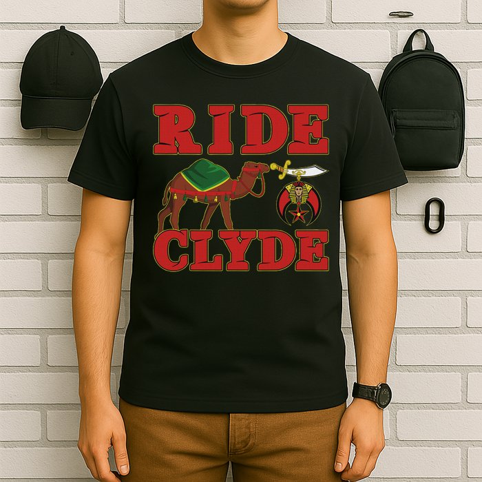 Shriner Ride Clyde Nobles Mystic Aaonms Mason Parents' Day T-Shirt