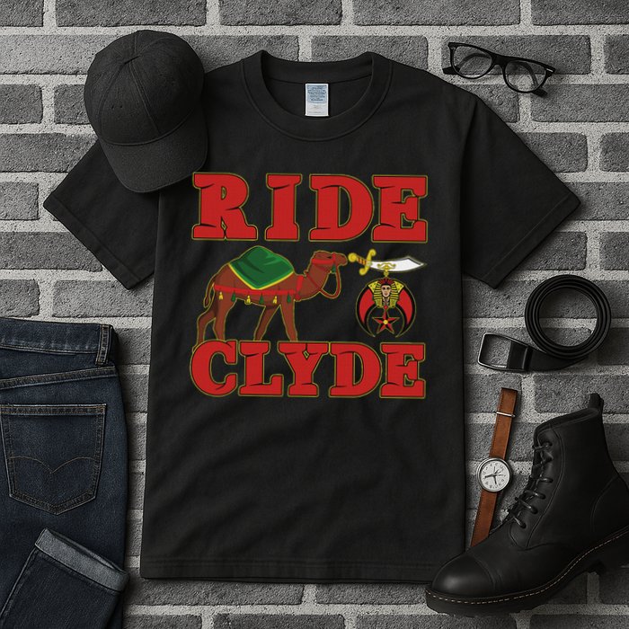 Shriner Ride Clyde Nobles Mystic Aaonms Mason Parents' Day Tall T-Shirt
