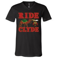 Shriner Ride Clyde Nobles Mystic Aaonms Mason Parents' Day V-Neck T-Shirt