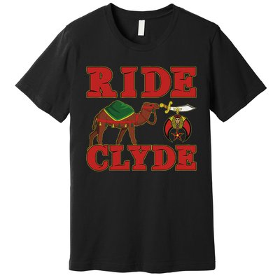 Shriner Ride Clyde Nobles Mystic Aaonms Mason Parents' Day Premium T-Shirt