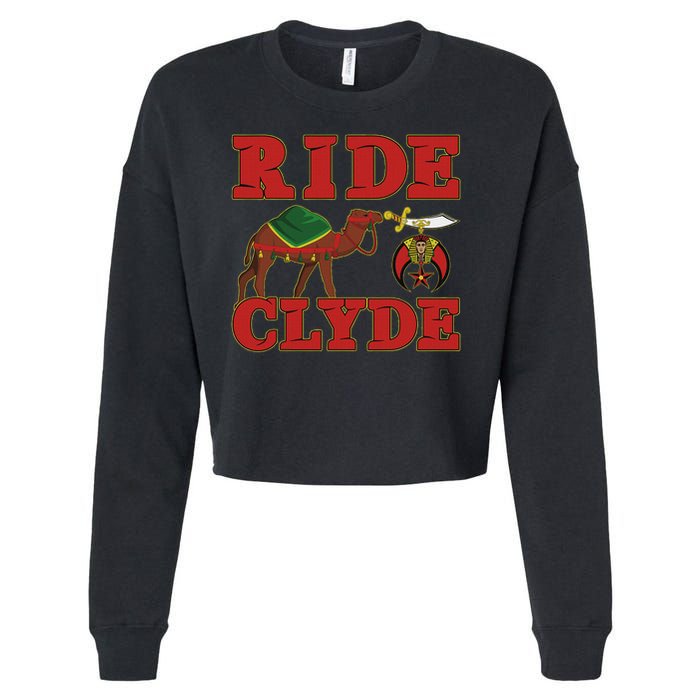 Shriner Ride Clyde Nobles Mystic Aaonms Mason Parents' Day Cropped Pullover Crew
