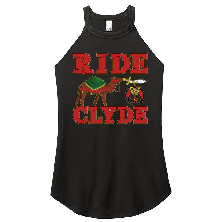 Shriner Ride Clyde Nobles Mystic Aaonms Mason Parents' Day Women's Perfect Tri Rocker Tank
