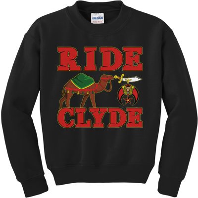 Shriner Ride Clyde Nobles Mystic Aaonms Mason Parents' Day Kids Sweatshirt