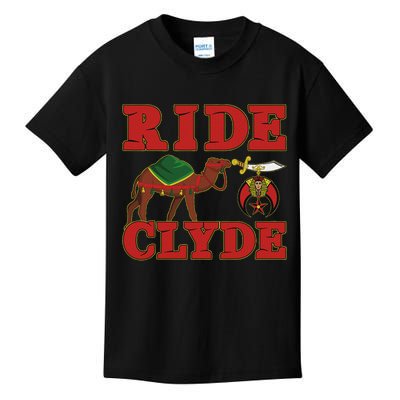 Shriner Ride Clyde Nobles Mystic Aaonms Mason Parents' Day Kids T-Shirt