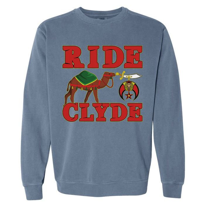 Shriner Ride Clyde Nobles Mystic Aaonms Mason Parents' Day Garment-Dyed Sweatshirt